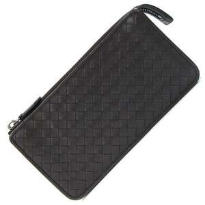 BOTTEGA VENETA Brown Leather Intrecciato Pouch